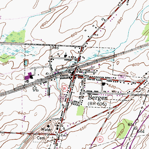 Topographic Map of Lake Street Historic District, NY