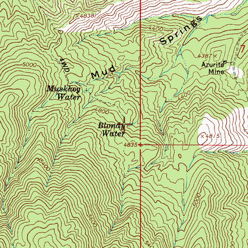 Topographic Map of Blondy Water, AZ
