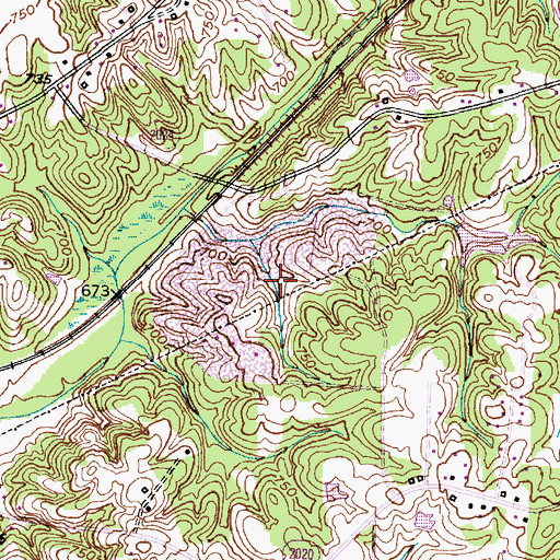 Topographic Map of Thomasville Quarry, NC