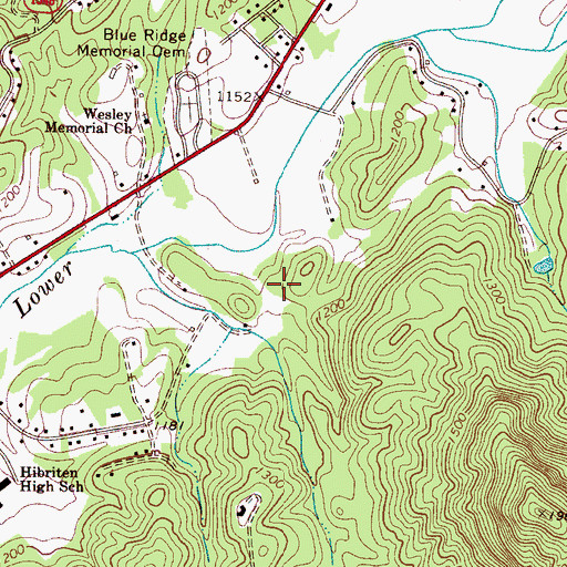 Topographic Map of Turkey Hen Quarry, NC