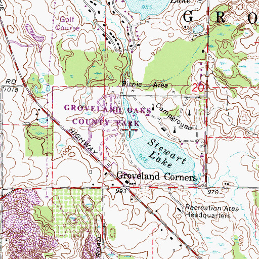 Topographic Map of Devil Island, MI