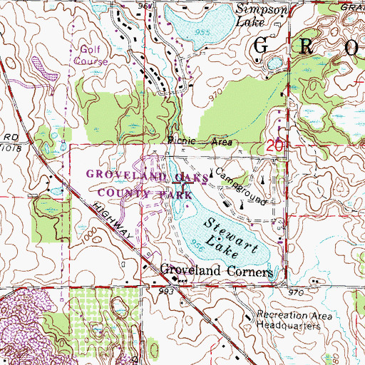 Topographic Map of Virgin Island, MI