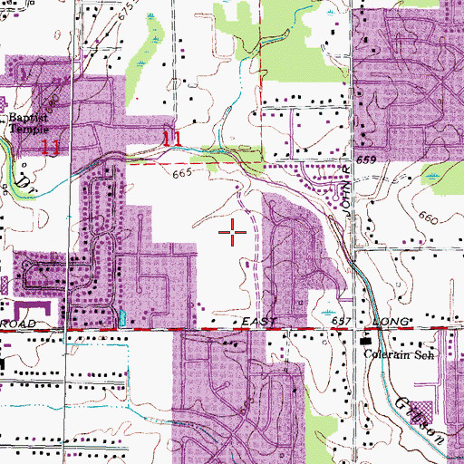 Topographic Map of Jaycee Park, MI
