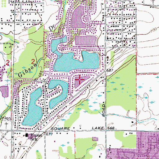 Topographic Map of Lake Andale, MI