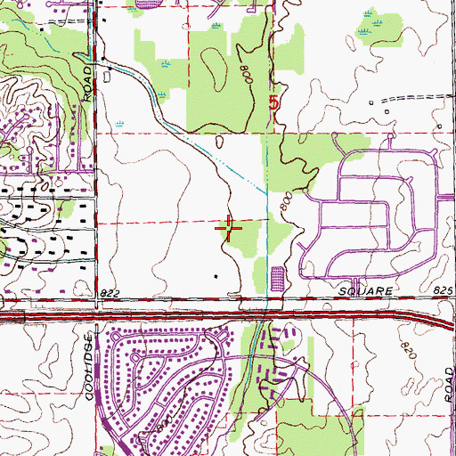 Topographic Map of Firefighters Park, MI