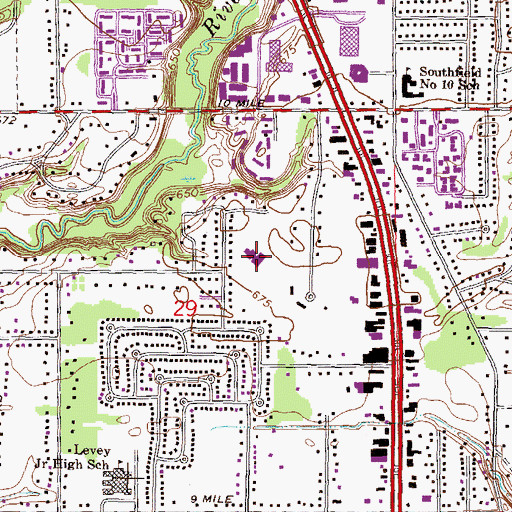 Topographic Map of Eisenhower Elementary School, MI