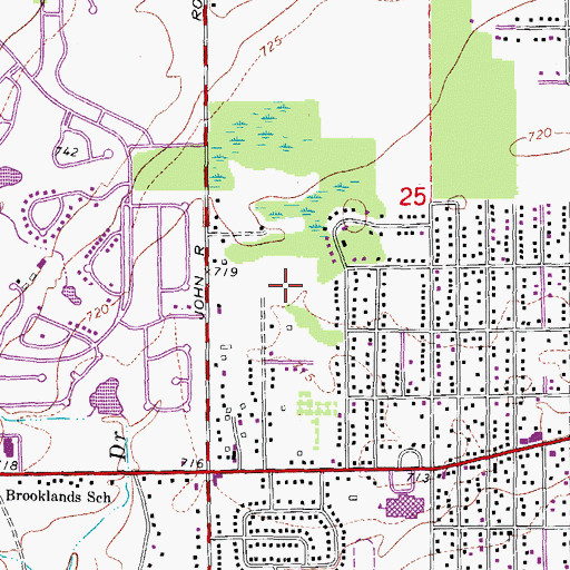 Topographic Map of Holy Family Regional School-South Campus, MI