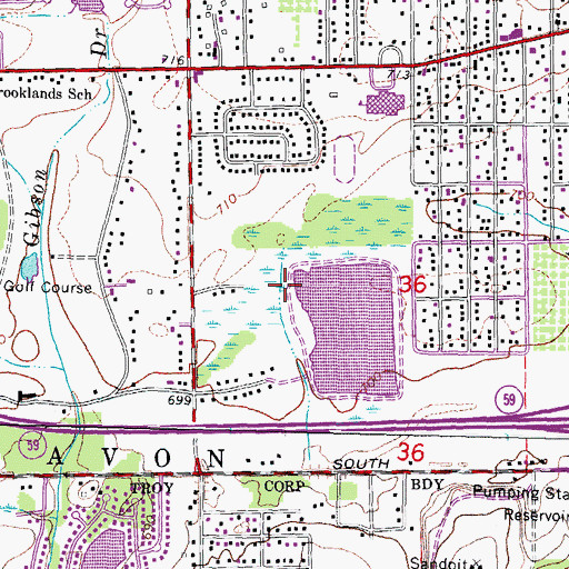Topographic Map of Thelma G Spencer Park, MI