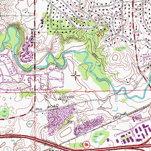 Topographic Map of Riverbend Park, MI