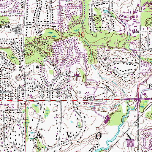 Topographic Map of University Hills Elementary School, MI