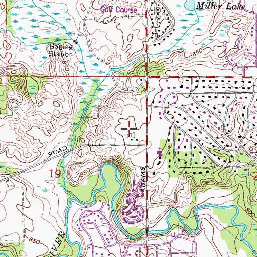 Topographic Map of Oakland University R and S Sharf Golf Course, MI
