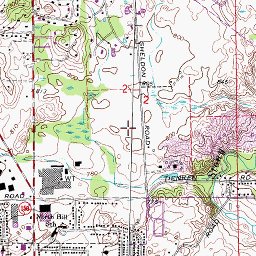Topographic Map of Philip A Hart Middle School, MI