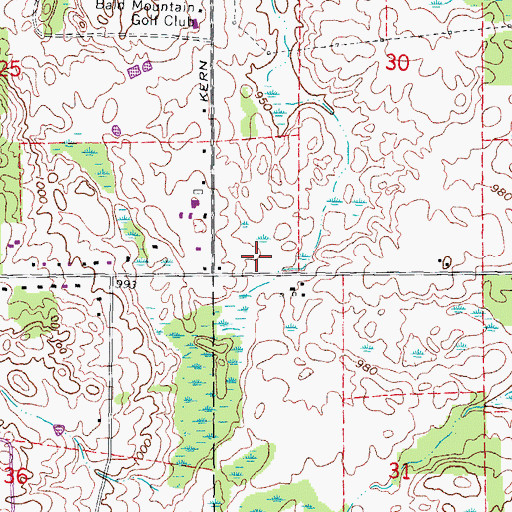 Topographic Map of Eagle Creek Academy, MI