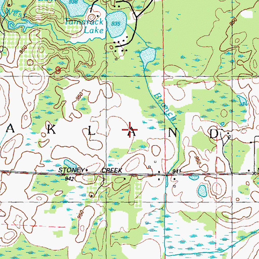 Topographic Map of Beaver Creek Golf Links, MI