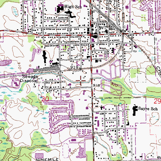 Topographic Map of McHattie Park, MI