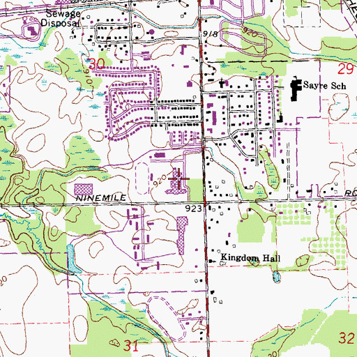 Topographic Map of Millennium Middle School, MI