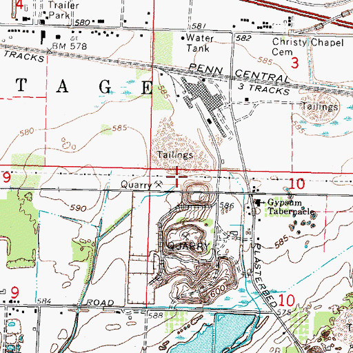 Topographic Map of American Mine Number 2, OH