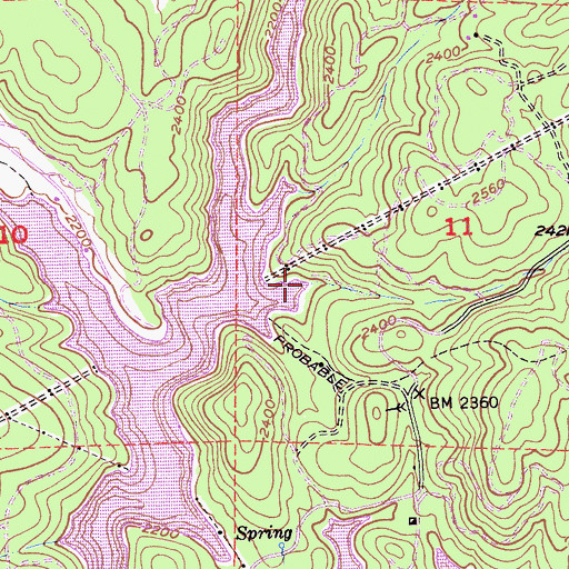 Topographic Map of Poorman Creek, CA