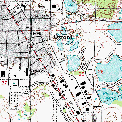 Topographic Map of Scripter Village Park, MI