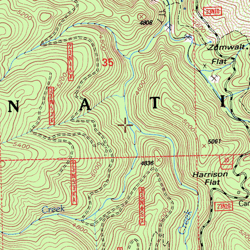 Topographic Map of Poorman Creek, CA