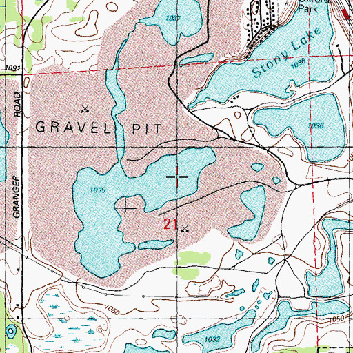 Topographic Map of Waterstone Lake, MI