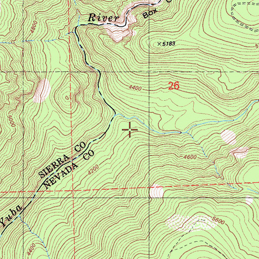 Topographic Map of Poorman Valley, CA