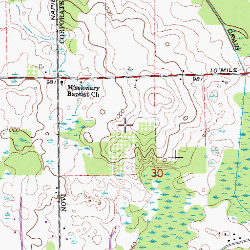 Topographic Map of Links of Novi, MI