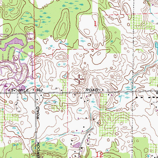 Topographic Map of Franklin Road Christian School, MI