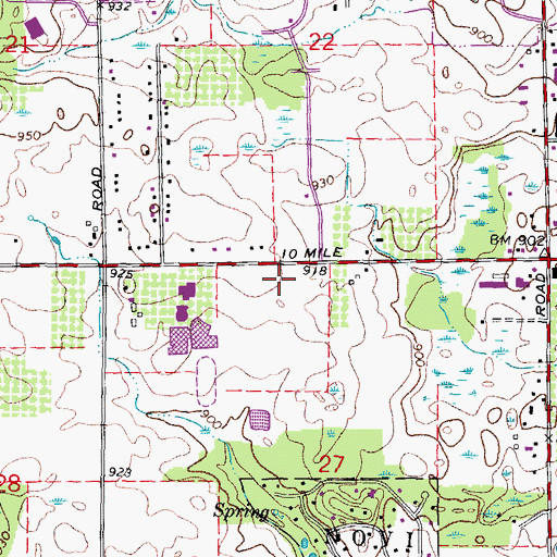 Topographic Map of Novi City Hall, MI