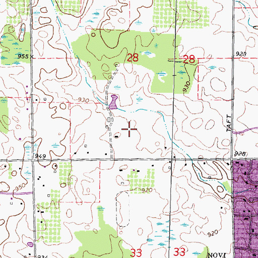 Topographic Map of Thornton Creek Elementary School, MI