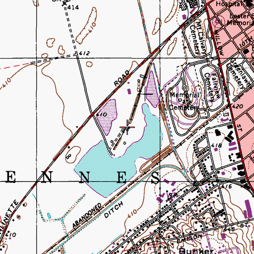 Topographic Map of Knox County Pit, IN