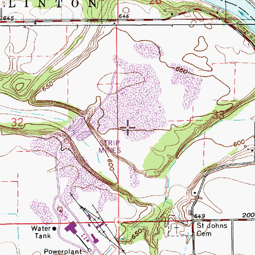 Topographic Map of Logansport Quarry, IN