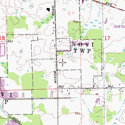 Topographic Map of Deerfield Elementary School, MI