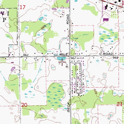 Topographic Map of Novi City Park, MI