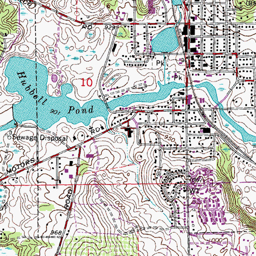 Topographic Map of Johnson Elementary School, MI