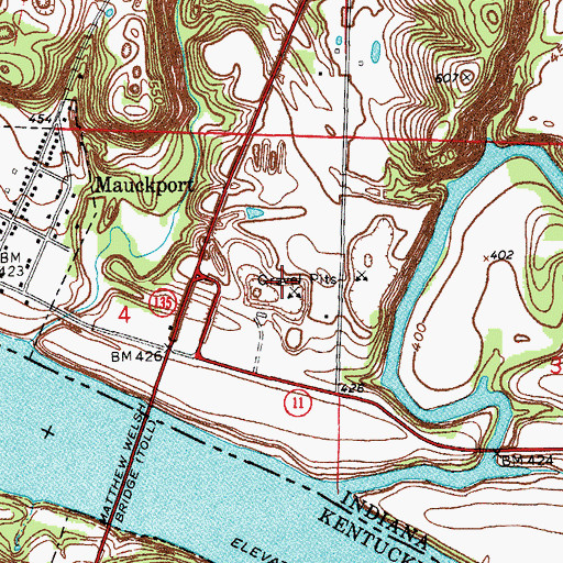 Topographic Map of Neely Pit Number 1, IN