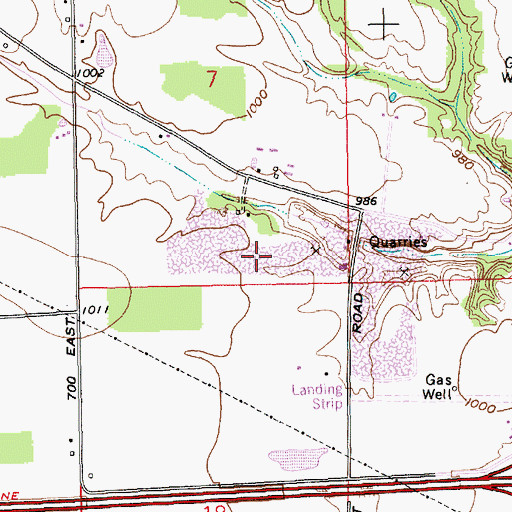 Topographic Map of New Point Quarry, IN