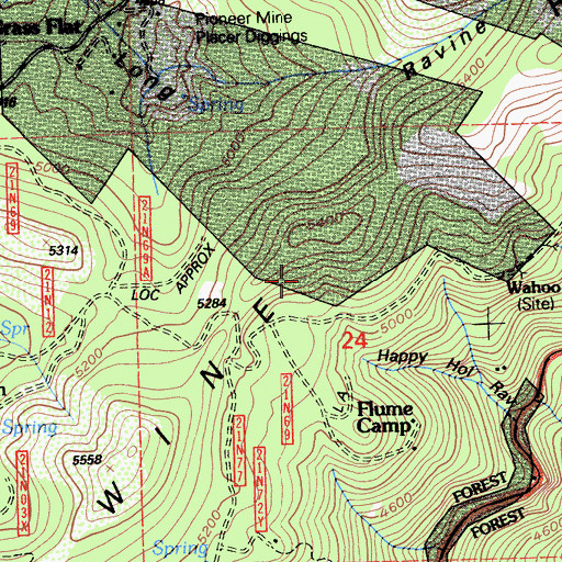 Topographic Map of Port Wine Ridge, CA