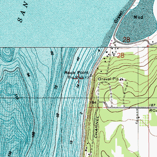 Topographic Map of Big Rock, WA