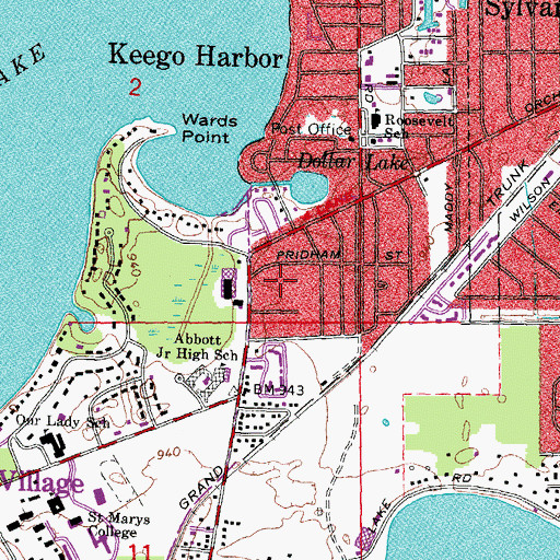 Topographic Map of Baxter Morgan Park, MI