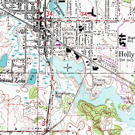 Topographic Map of Stiffs Mill Pond, MI