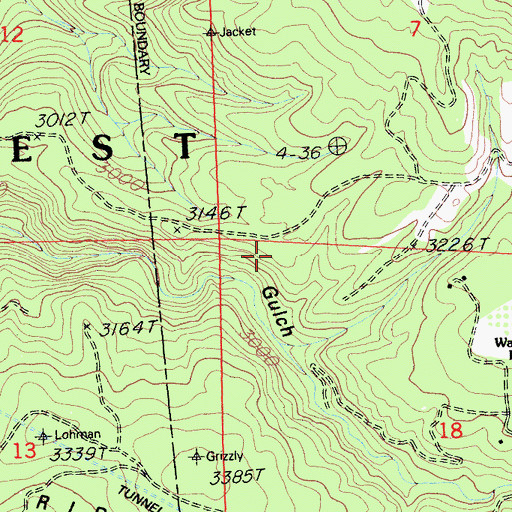 Topographic Map of Porter Ranch, CA
