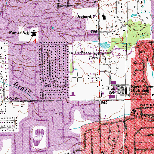 Topographic Map of Pioneer Park, MI