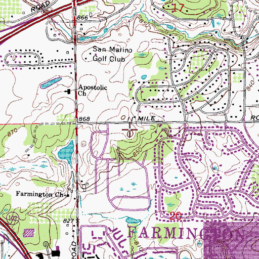 Topographic Map of Hillside Elementary School, MI