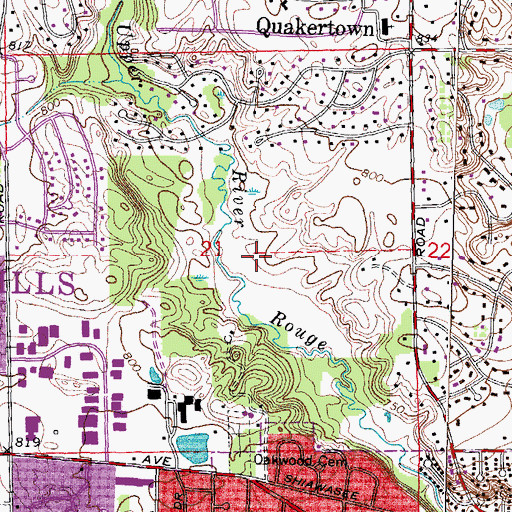 Topographic Map of Heritage Park, MI