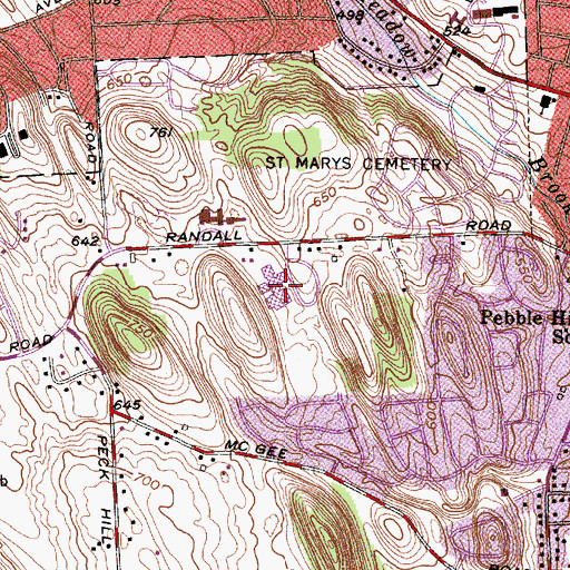 Topographic Map of Jamesville - DeWitt Middle School, NY