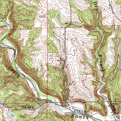 Topographic Map of Ogle Stone Quarry, IN