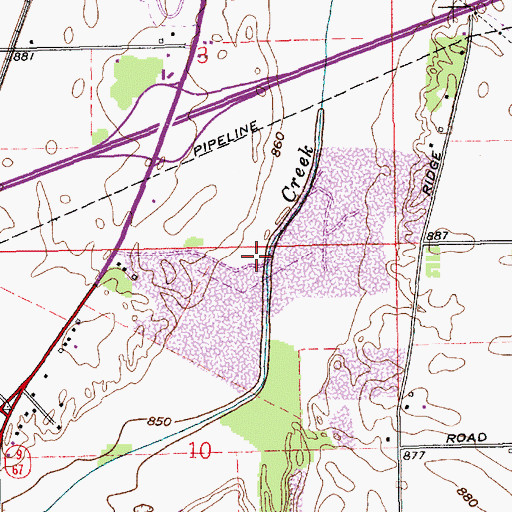 Topographic Map of Pendleton Quarry, IN