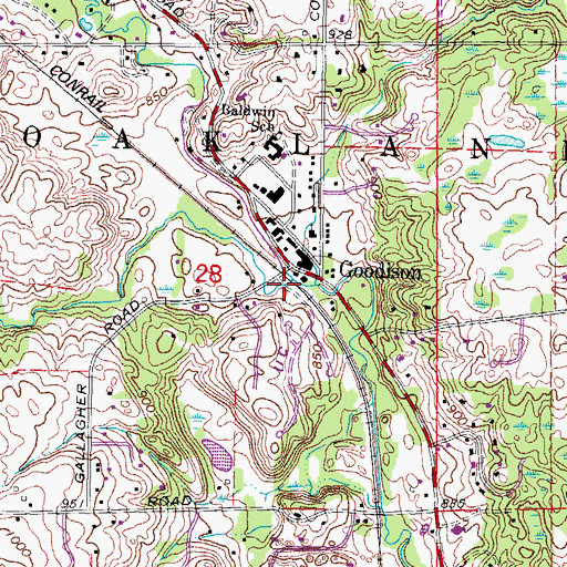 Topographic Map of Goodison Station (historical), MI