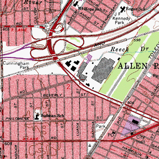 Topographic Map of Aaron Greeley-Saint Cosme Line Road Historical Marker, MI
